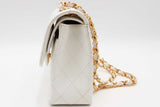 Chanel Classic Double Flap White Quilted Caviar Shoulder Bag Eb0726orxzsa