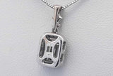 0.48cttw Diamond 14k White Gold Pendant Necklace 2.7 Grams 19.5 Inch Eb0326orxdu