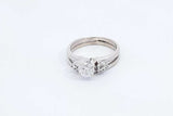 Approx. 0.6ctw Diamond Ring In 14k White Gold 3.6 Grams Size 5 Eb1224pxzdu
