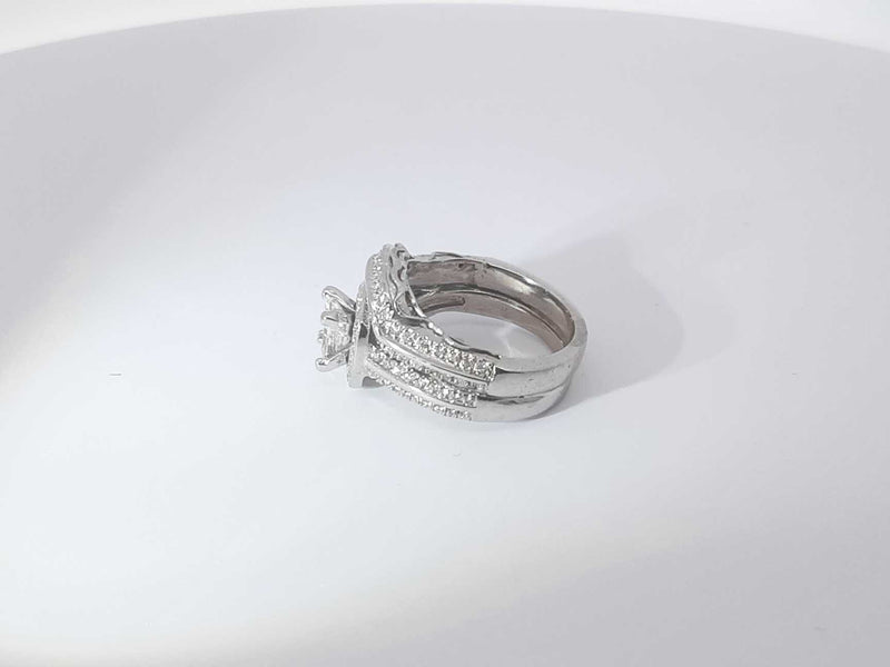 1.51ctw Diamond 14k White Gold 14k 8.5 Grams Ring Size 5 Sd0425lzrzsa