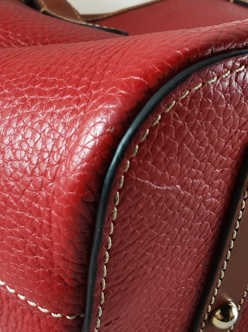 Dooney & Bourke Brielle Tote Bag In Red Pebbled Leather Fw1025wxde