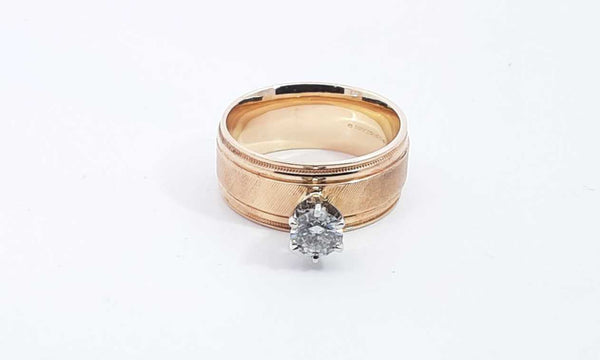 14k Yellow Gold 0.4ctw Diamond Ring Size 6.5 Hs0823wcrsa