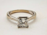 Approx 1.0 Ctw Diamond 14k White Gold 3.5g Ring Size 7 Do1224exzde