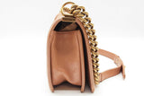 Chanel Quilted Iridescent Pink Leather Boy Bag Eb0526oxerde