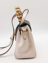 Versace La Medusa Black & White Leather Top Handle Bag Eb0926erxde