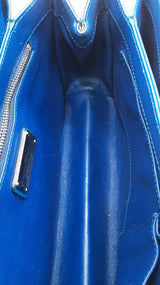 Salvatore Ferragamo Akousa Cobalt Leather Shoulder Bag Eb1125lxzdu