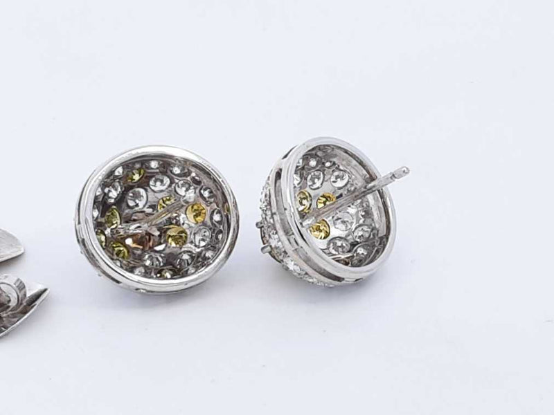 Approx. 3ctw Diamond Stud Earrings In 14k White Gold 9.6 Grams Eb0524worxsa