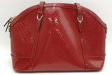 Gucci Red Patent Leather Microguccissima Dome Satchel Bag Eb1026oxzsa