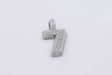 14k White Gold Diamond Number 7 Pendant 5.5 Grams Eb0626wrxsa
