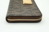 Michael Kors Logo Jet Set Zip Around Wallet Eb0824oxdu