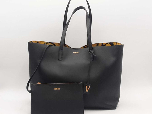 Versace Virtus Leather Tote Handbag Aa0825wrzsa