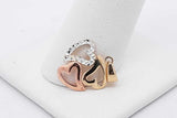 14k Tricolor Gold Heart Pendant 0.9 Grams Eb0926rrsa