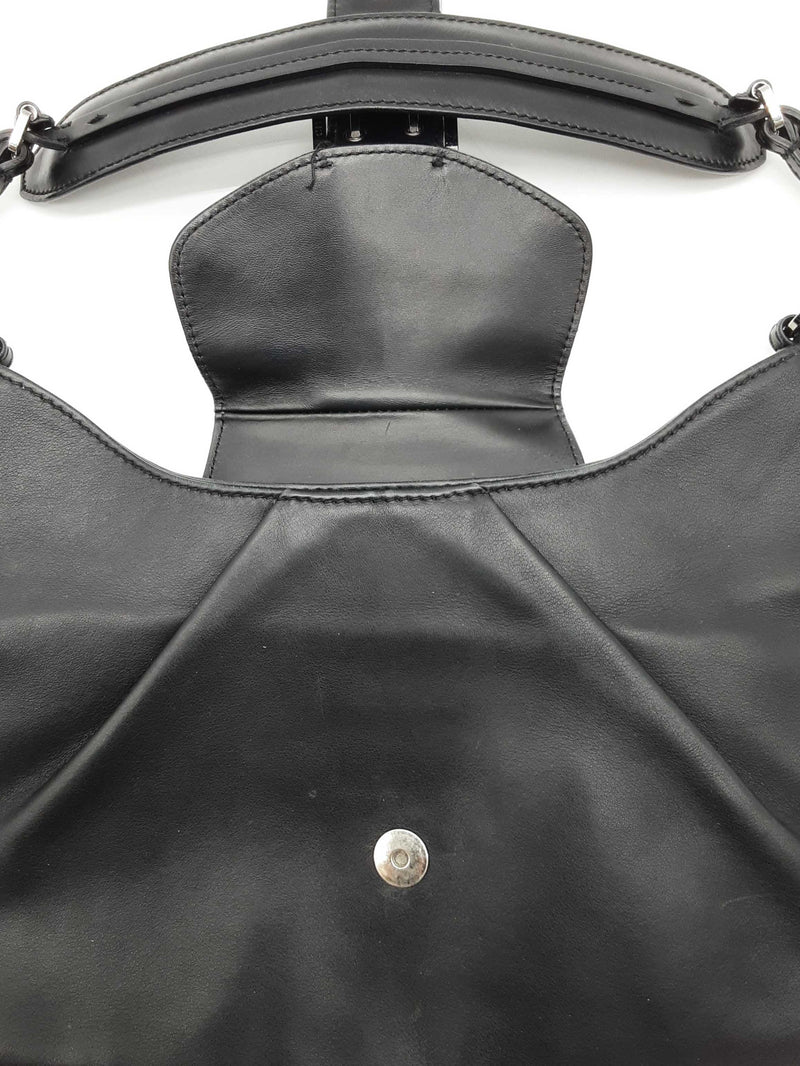 Christian Dior John Galliano Street Chic Black Leather Shoulder Bag Do0525orxde
