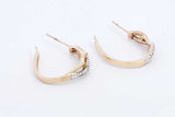 Diamond Hoop Earrings In 10k Yellow Gold 2.58 Grams Eb1124ersa