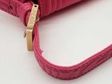 Fendi Embossed Logo Pink Nappa Leather Baguette Shoulder Bag Eb0826sxzde