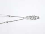 0.60 Cttw Diamond & 18k White Gold Chandelier Pendant Necklace 6.1 Grams 15.5 Inch Fw0726rxzdu
