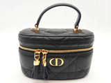 Christian Dior Caro Mini Black Leather Crossbody Vanity Case Bag Do1125exzde