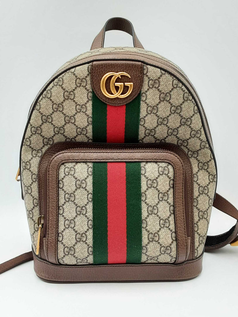 Gucci Gg Supreme Monogram Ophidia Web Backpack Eb0724sxzdu