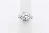 1.77cttw Diamond Ring In 18k White Gold 5.7 Grams Size 7 Eb0326pxxzsa
