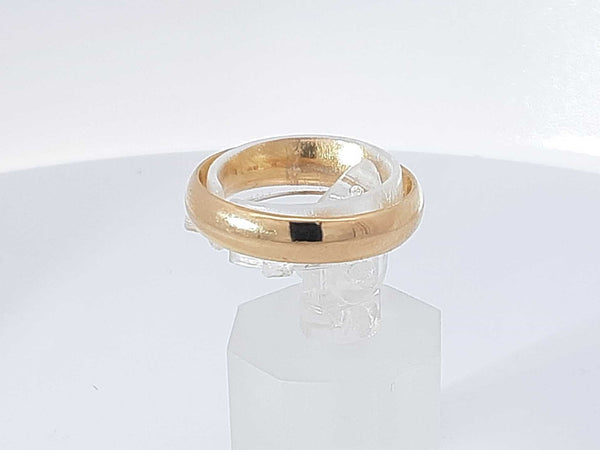 18k Yellow Gold 4.8 Grams Wedding Band Size 7 Aa0925ooxsa