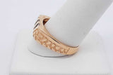 14k Yellow Gold Nugget Ring With Diamonds 6.1 Grams Size 10.75 Eb0526prxsa