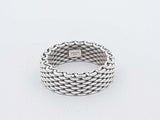Tiffany & Co. Somerset Mesh Ring 7.7 Grams Size 6.5 Aa0726lzxsa