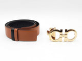 Salvatore Ferragamo Reversible Leather Belt & Double Gancini Buckle Fw1225ezdu