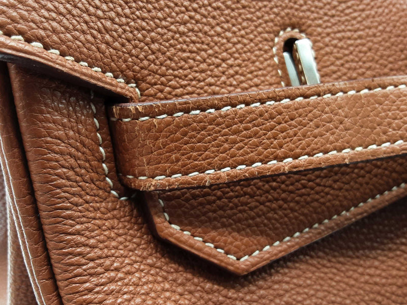 Hermes Birkin 40cm Gold Brown Togo Palladium Handbag Do1024erxzde