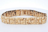 14k Yellow Gold Nugget Link Bracelet 31.9 Grams 8 Inch Eb0726olxzde