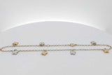 14k Yellow & White Gold Butterfly Charm Bracelet 4.2 Grams 12 Inch Eb0926wwxsa