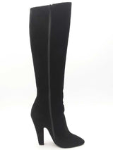 Saint Laurent Black Suede Knee High Boots Size 36 Eb0126orxsa