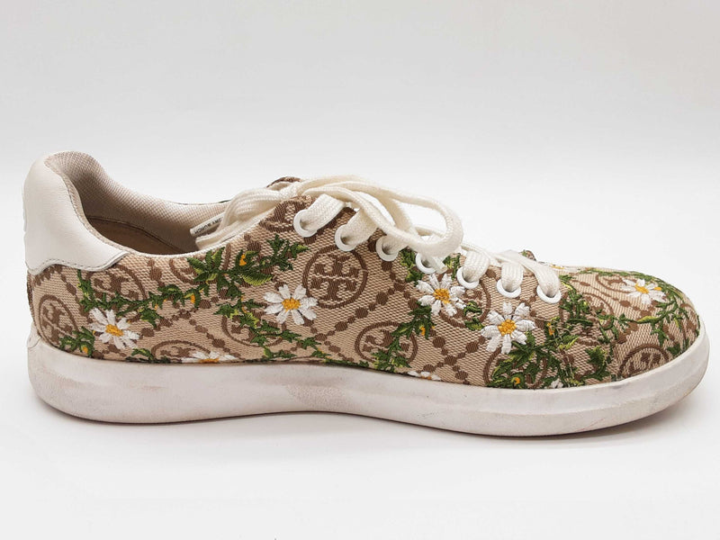 Tory Burch Howell T-monogram Hazel Snow White Daisy Shoes Size Us 8 W Do0125rxde