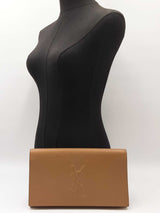 Yves Saint Laurent Belle De Jour Clutch In Tan Leather Fw0926orxdu