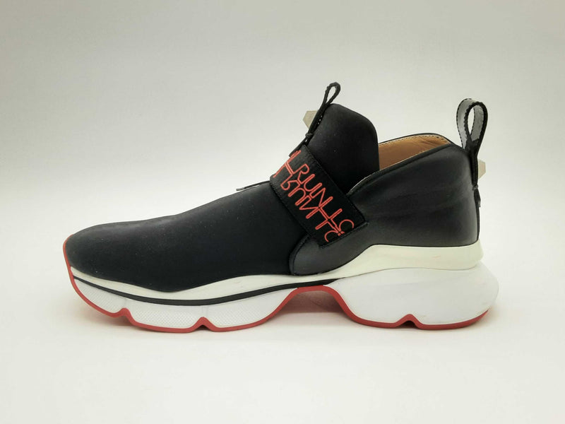 Christian Louboutin Lipsyrun Black Neoprene Sneakers Size 39.5 Fw1124lorde