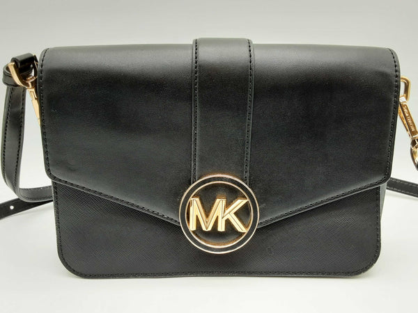 Michael Kors Carmen Convertible Black Leather Crossbody Bag Do0225pxde