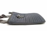 Versace Dark Blue Quilted Nylon Medusa Crossbody Bag Eb0926oxzsa