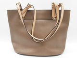 Michael Kors Taupe Gray-beige Pebbled Leather Tote Shoulder Bag Do0826oxde
