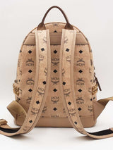 Mcm Stark Side Studs Backpack In Visetos Beige Aa0426ozxsa
