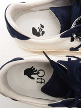 Off-white Low Vulcanized Eco Canvas White & Navy Sneakers Size 42 Eb0925lxzsa