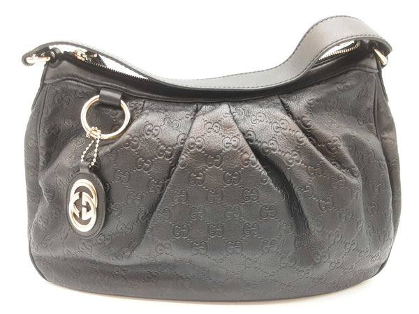 Gucci Sukey Black Guccissima Leather Hobo Shoulder Bag Do0925oxzde