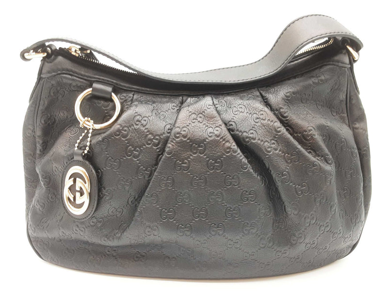 Gucci Sukey Black Guccissima Leather Hobo Shoulder Bag Do0925oxzde