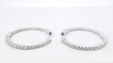 0.40 Cttw Diamond & 14k White Gold Inside Out Hoop Earrings 6.6 Gramsfw0826przdu