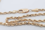 14k Yellow Gold Rope Chain Necklace 10.8 Grams 25.5 Inch Eb0426icrsa
