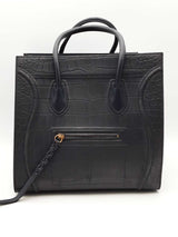 Celine Phantom Luggage Stamped Crocodile Leather Tote Bag Eb0726pxzsa