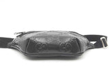 Gucci Tennis Gg Embossed Black Leather Belt Bag Fw0125ocxdu