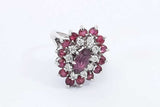 Purple Gemstone & Diamond Ring In 14k White Gold 6.6 Grams Size 7 Eb0824wrxsa