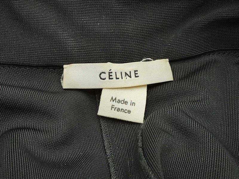 Celine Black Viscose Yellow Lambskin Maxi Dress Size 38 Fr Do1124oxzde