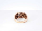 0.43 Cttw Diamond & 10k Rose Gold Cluster Signet Ring 7 Grams Size 9.75 Fw0726ixzdu