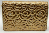 Chanel Gold Metallic Camellia Wallet On Chain Eb1124orxdu