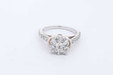 1.1cttw Diamond Ring In 14k White Gold 5.2 Grams Size 7 Eb0226rxzde